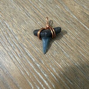 Fossil Shark Tooth Copper Wrapped Pendant